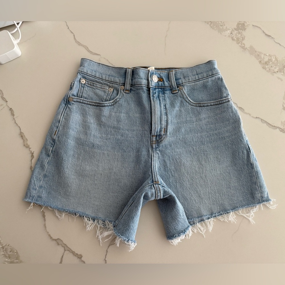 Madewell perfect mid length jean short